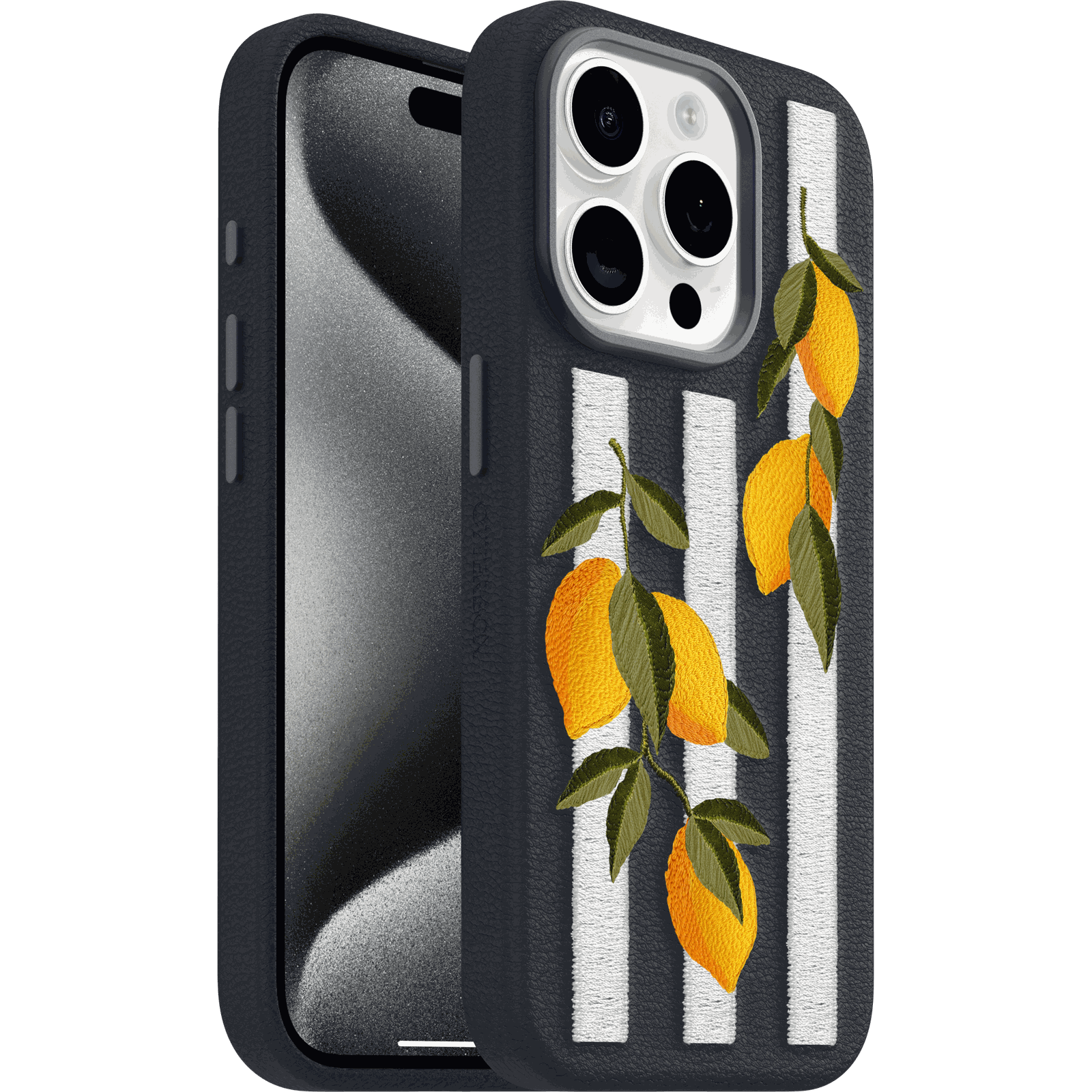 cactus-embroidery-iphc23-amalfi-lemons-1.png iPhone 15 Pro Case Symmetry Series Cactus Leather Embroidery - Image 1