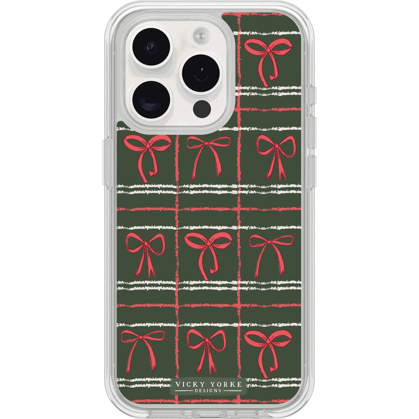 holiday-iphc23-rows-of-bows-1.png iPhone 15 Pro Case Symmetry Series Holiday Collection - Image 1