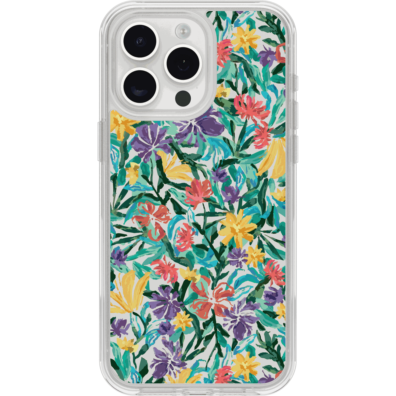 symmetry-confetti-iphd23-garden-splash-1.png iPhone 15 Pro Max Case Symmetry Series Clear for MagSafe Confetti of Blossoms - Image 1