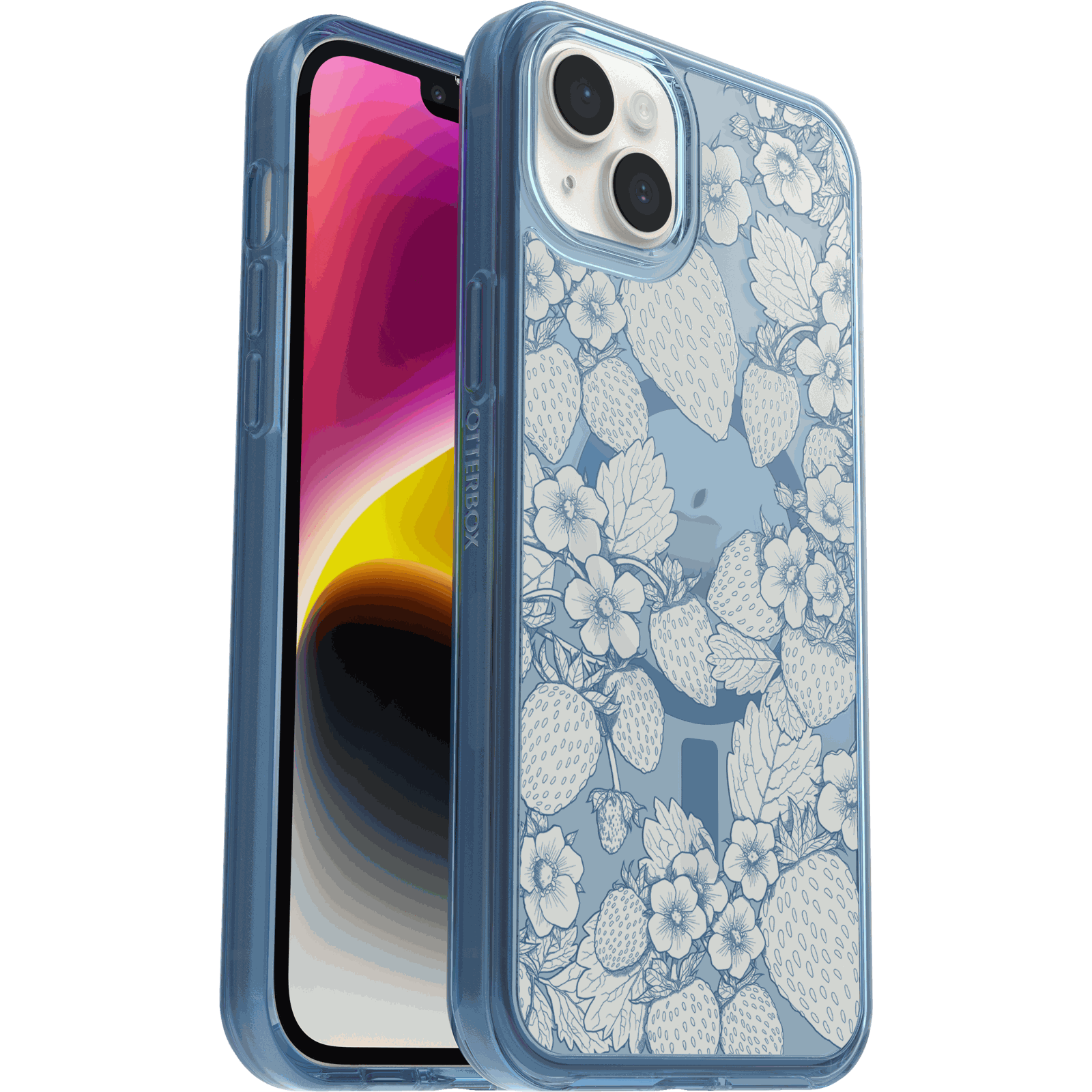symmetry-plus-iphb22-vintage-strawberry-1.png iPhone 14 Plus Case Symmetry Series Clear for MagSafe - Image 1