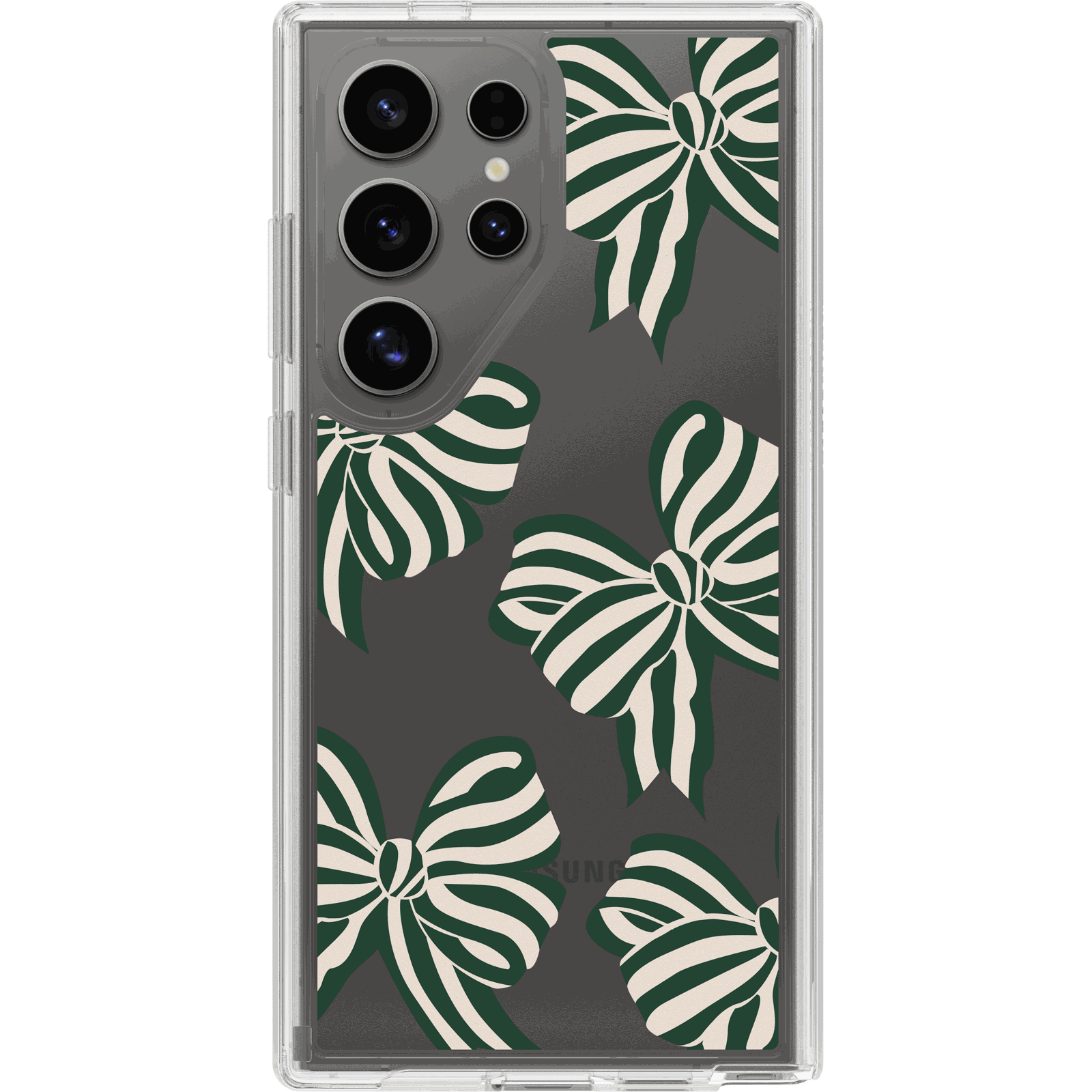 winter-collection-galaxy-s24-ultra-holiday-bows-1.png Galaxy S24 Ultra Case Symmetry Series Clear Winter Collection - Image 1